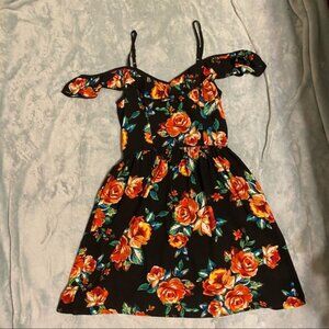 Black floral dress